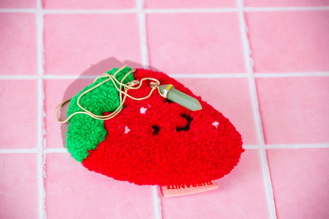 TheICHIGO Small Coaster Strawberry Smile Face