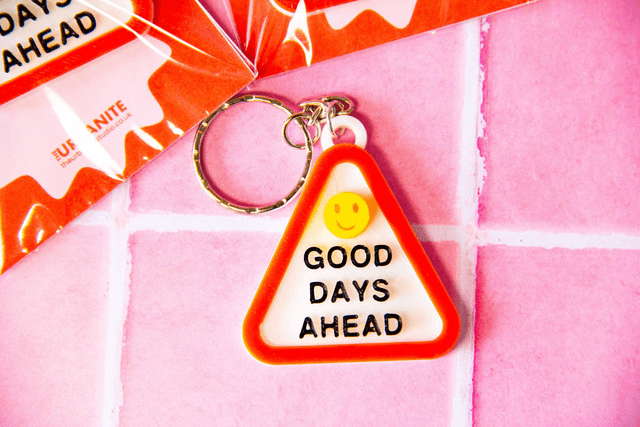 Good Days Ahead Positive Quote Keyring -TheGOOD