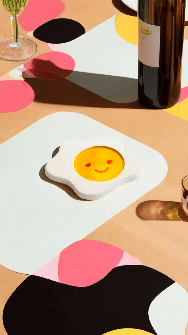 Smile Egg Coaster THETAMAGO