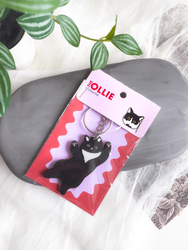 TheOLLIE 2.0 – Black Cat Keychain | Cute Handmade Animal Charm