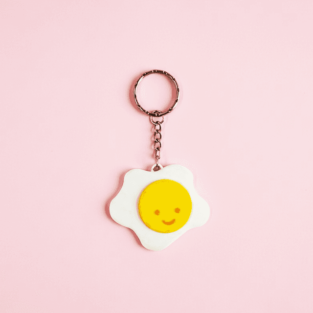 Smile Face Fried Egg Keyring -TheTAMAGO 