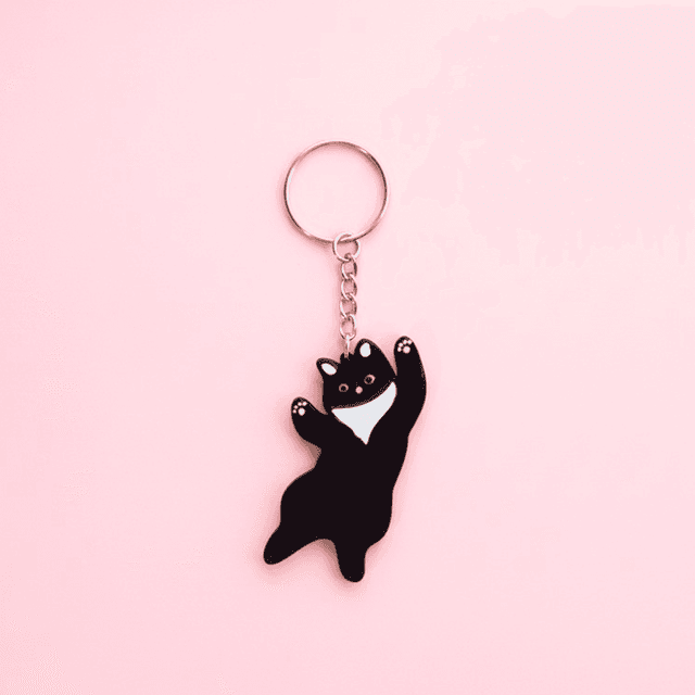 TheOLLIE 2.0 – Black Cat Keychain | Cute Handmade Animal Charm