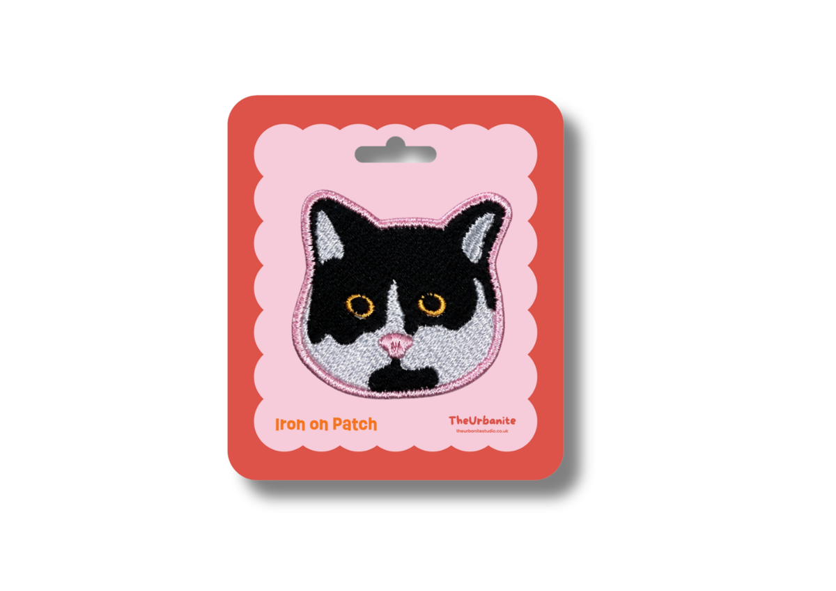 Masked Cat Iron-On Patch
